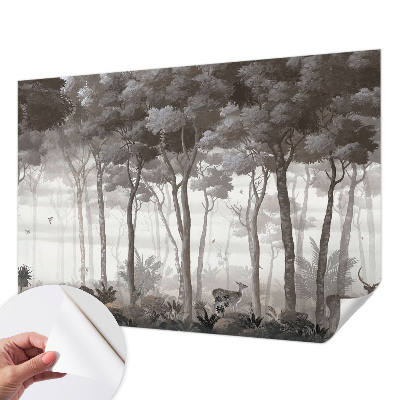 3D photo wallpaper mural Forest magic