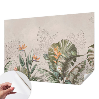 Children's wall mural Tropical flowers