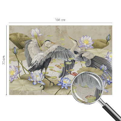 Baby room wall mural Birds and Lilies