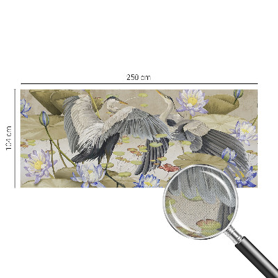 Baby room wall mural Birds and Lilies