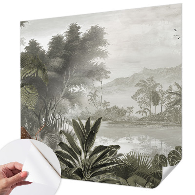 Peel and stick wall mural Tropical oasis