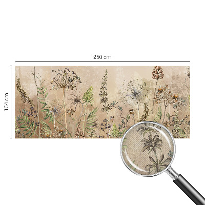 Peel and stick wallpaper mural Rustic flowers