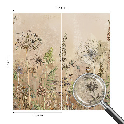 Peel and stick wallpaper mural Rustic flowers