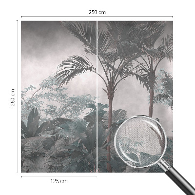 Self-adhesive wall mural with an exotic nature motif