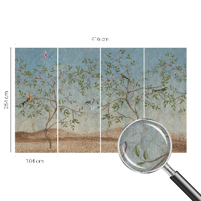 Self-adhesive photo wallpaper Birds in the trees