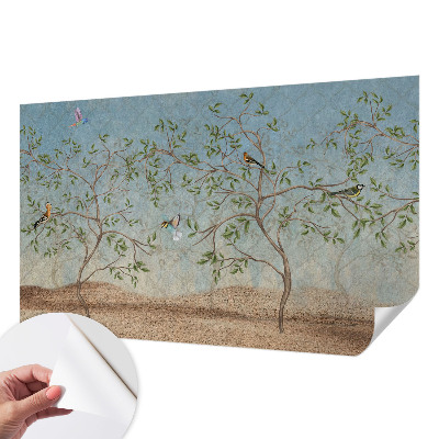 Self-adhesive photo wallpaper with a birds-in-the-trees design