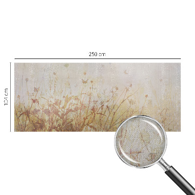 Self-adhesive wall mural with a meadow harmony motif