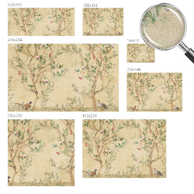 Peel and stick wall mural for kids' room with floral accents