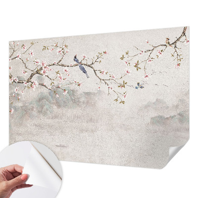 3D photo wallpaper mural featuring an oriental landscape