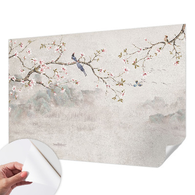 3D photo wallpaper mural featuring an oriental landscape
