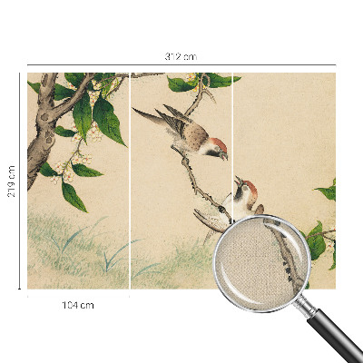 3D wall mural classic duo design