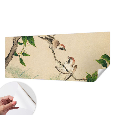 3D wall mural classic duo design