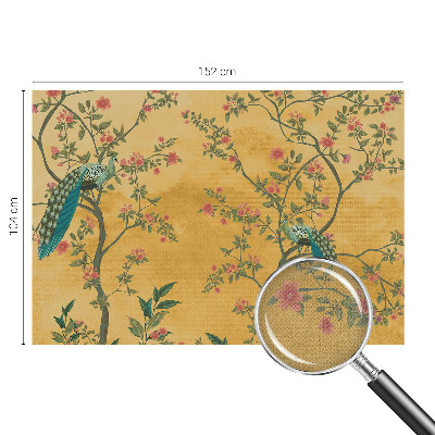 Peel and stick wall mural Peacock trees