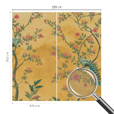 Peel and stick wall mural Peacock trees