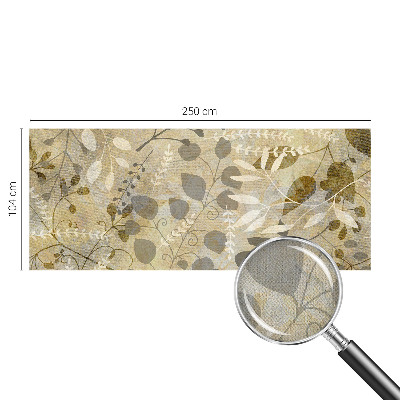 Peel and stick wallpaper mural with a twig and leaves pattern
