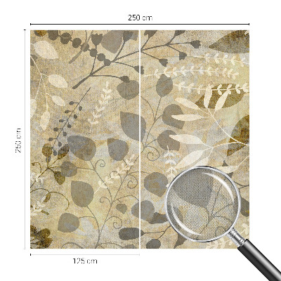Peel and stick wallpaper mural Twig leaves