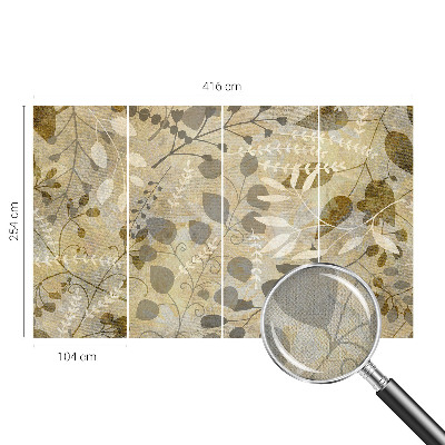 Peel and stick wallpaper mural Twig leaves