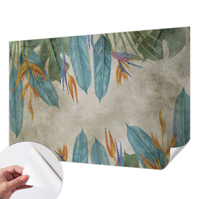 Self-adhesive photo wallpaper Tropical flowers