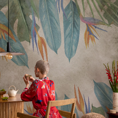 Self-adhesive photo wallpaper Tropical flowers