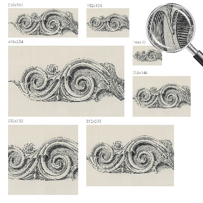 Stick-on wall mural with a plant motif