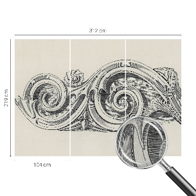 Stick-on wall mural Plant ornament