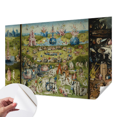 Removable wall mural wallpaper with 