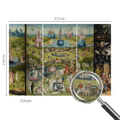 Removable wall mural wallpaper with 