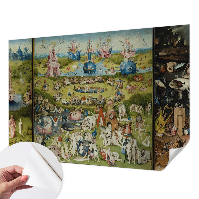 Removable wall mural wallpaper with 