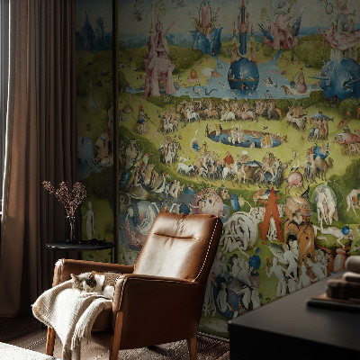 Removable wall mural wallpaper with 