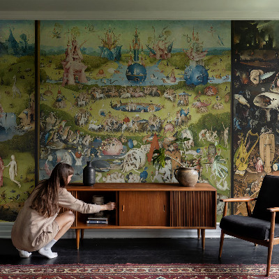 Removable wall mural wallpaper with 