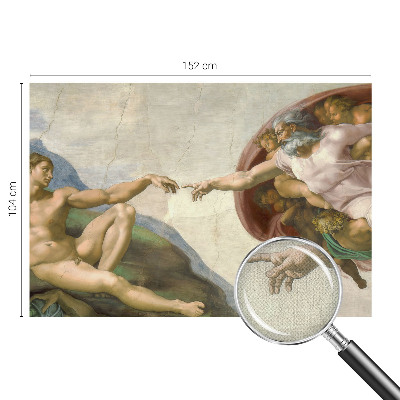 Peel and stick wall mural for living room with a spiritual contact design