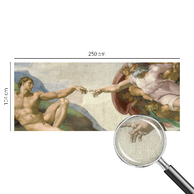 Peel and stick wall mural for living room with a spiritual contact design