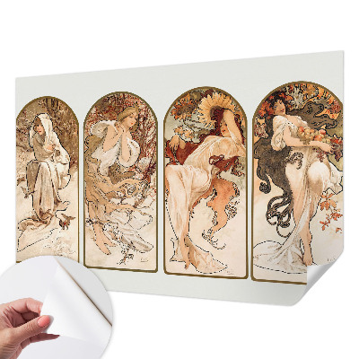 Peel and stick wall mural for bedroom featuring an artistic close-up of women's pores