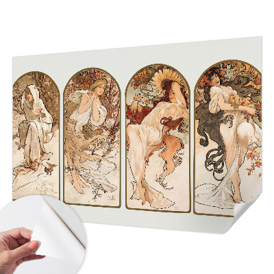 Peel and stick wall mural for bedroom featuring an artistic close-up of women's pores