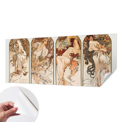 Peel and stick wall mural for bedroom featuring an artistic close-up of women's pores