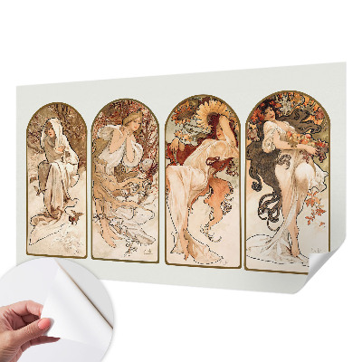 Peel and stick wall mural for bedroom featuring an artistic close-up of women's pores