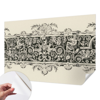 Peel and stick wall mural for kids' room featuring mythological motifs