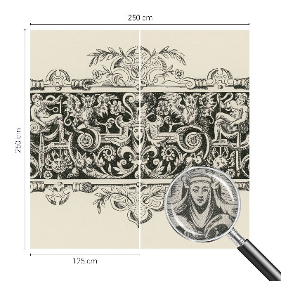 Peel and stick wall mural for kids' room featuring mythological motifs