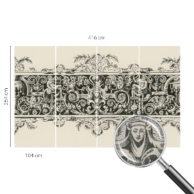 Peel and stick wall mural for kids' room featuring mythological motifs