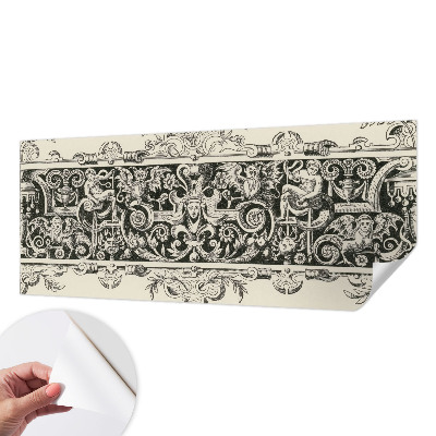 Peel and stick wall mural for kids' room featuring mythological motifs