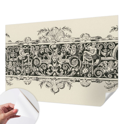 Peel and stick wall mural for kids' room featuring mythological motifs