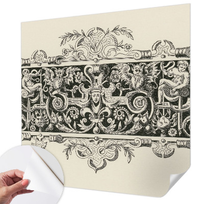 Peel and stick wall mural for kids' room featuring mythological motifs