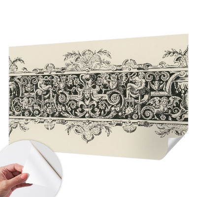 Peel and stick wall mural for kids' room featuring mythological motifs