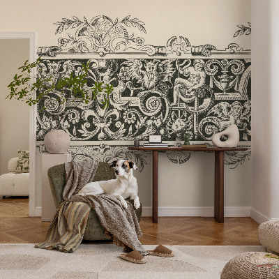 Peel and stick wall mural for kids' room featuring mythological motifs