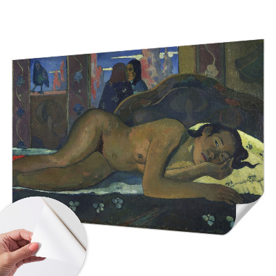 Peel and stick wall mural for bedroom with an exotic peaceful design