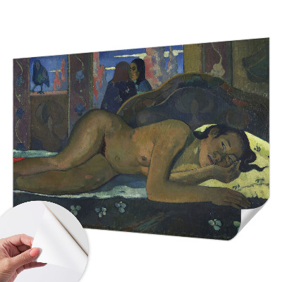 Peel and stick wall mural for bedroom with an exotic peaceful design
