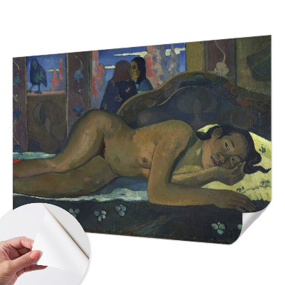 Peel and stick wall mural for bedroom with an exotic peaceful design