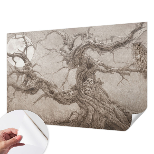 Children's wall mural Night birds