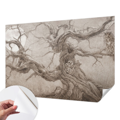 Children's wall mural Night birds