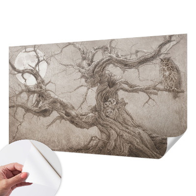 Children's wall mural Night birds